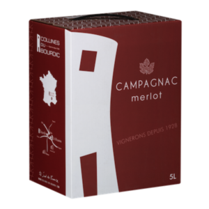Bag in Box 5 litres - Merlot Vin de Pays du Gard - Cave du Bourdic – Campagnac
